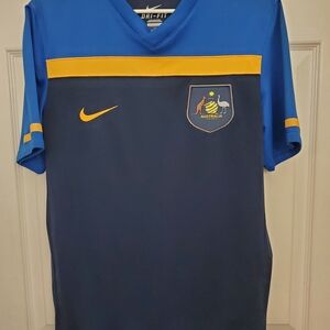 Nike Australia 2010 World Cup Blue and Yellow Soccer Jersey